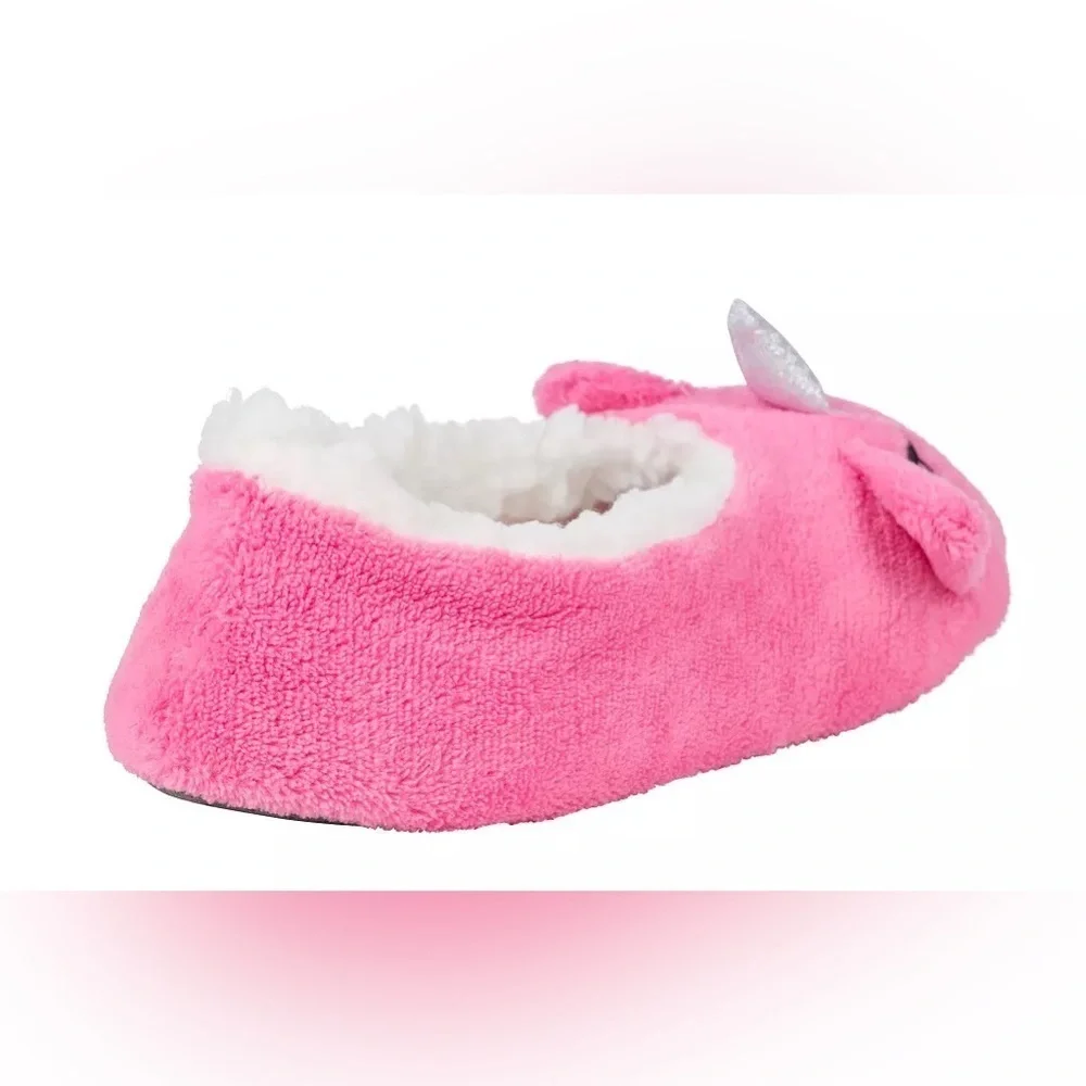 Northeast Outfitters Cozy Cabin Girls Pink Unicorn Slippers Size 9k-1